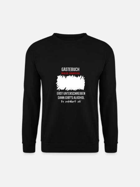Gästebuch 30. Geburtstag Gästeliste 30 Jahre Shirt - Unisex Pullover - Schwarz