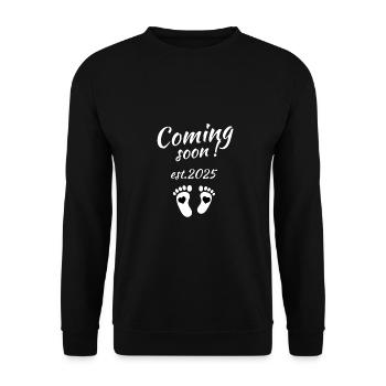 T-shirt femme femme grossesse 2025 - Sweat-shirt Unisexe - noir - Devant - Alina (178cm) & Michal (187cm)