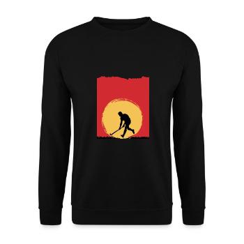 Hockey sur gazon Saison de hockey sur gazon Terrain de hockey - Sweat-shirt Unisexe - noir - Devant - Alina (178cm) & Michal (187cm)