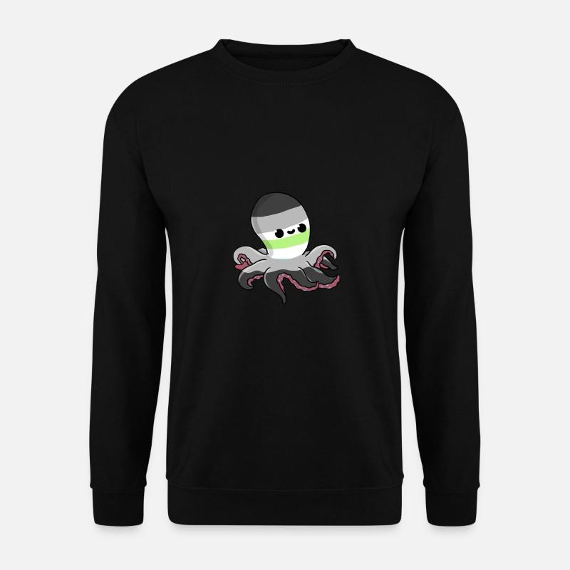 Agender Oktopus Agender Pride - Unisex Pullover - Schwarz