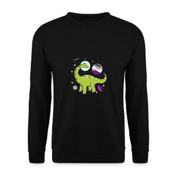 Brachiosaure dans l’espace Ace Pride - Sweat-shirt Unisexe - noir - Devant - Alina (178cm) & Michal (187cm)