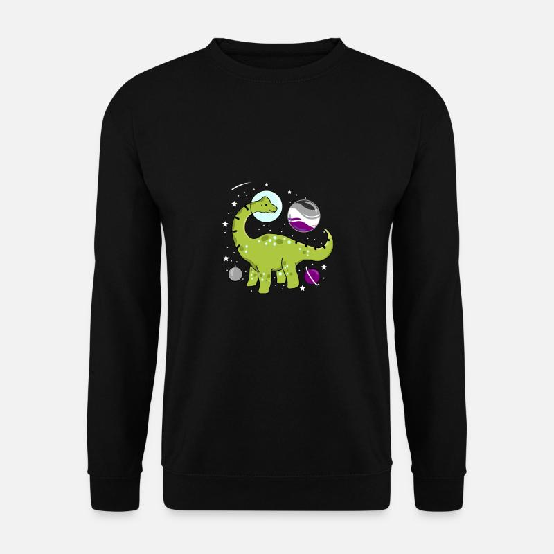 Brachiosaurus in space Ace Pride - Unisex Sweatshirt - black