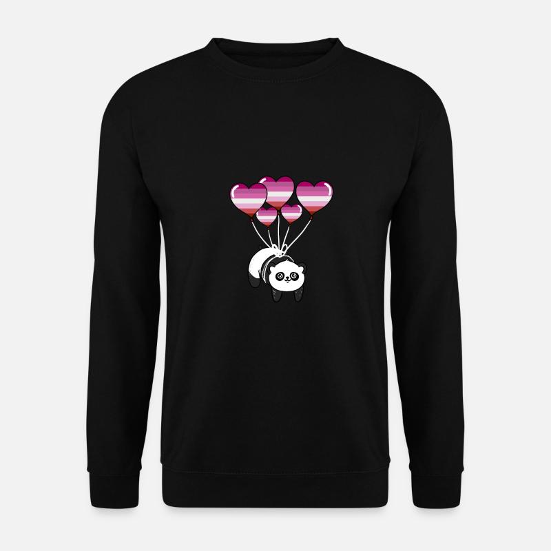 Panda Lesbian Pride - Unisex Pullover - Schwarz