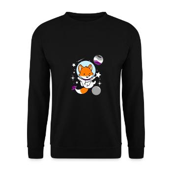 Renard Astronaute Ace Pride - Sweat-shirt Unisexe - noir - Devant - Alina (178cm) & Michal (187cm)