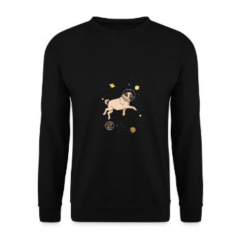 Mops Dans l’espace Gay Bear Pride - Sweat-shirt Unisexe - noir - Devant - Alina (178cm) & Michal (187cm)