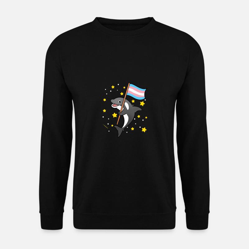 Trans Pride Orca - Sweat-shirt Unisexe - noir