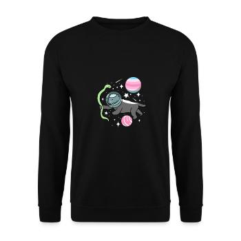 Honey Badger Astronaut Transfeminin - Unisex Sweatshirt - black - Front - Alina (178cm) & Michal (187cm)