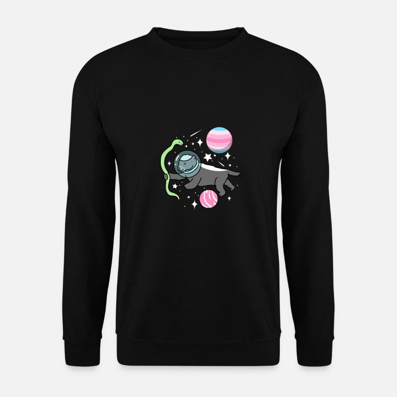 Honigdachs Astronaut Transfeminin - Unisex Pullover - Schwarz