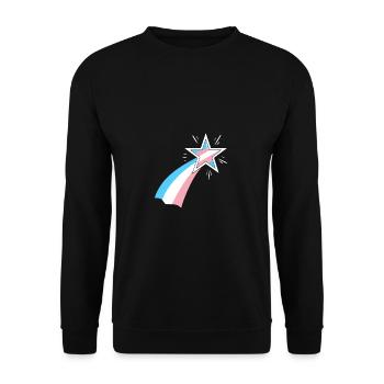 Trans Pride Stern - Sweat-shirt Unisexe - noir - Devant - Alina (178cm) & Michal (187cm)