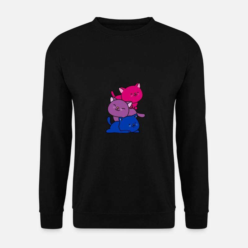 Bisexual Pride Cats - Unisex Sweatshirt - black