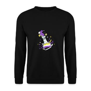 Nonbinary Pride Magic Potion Nonbinary Pride - Unisex Sweatshirt - black - Front - Alina (178cm) & Michal (187cm)