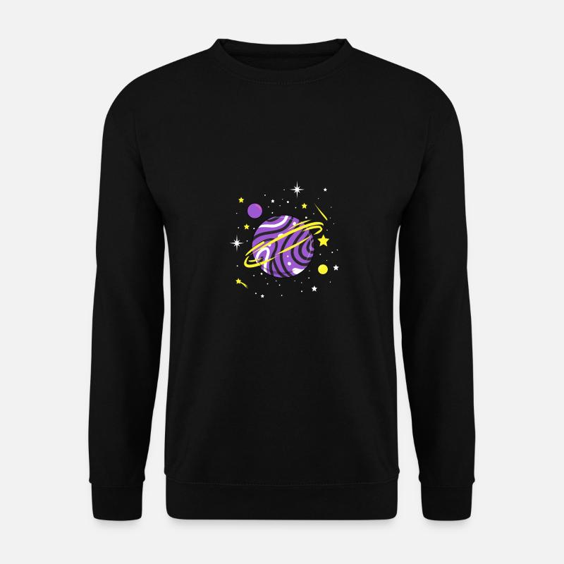 Nonbinary Space Planet Nonbinary Pride - Unisex Pullover - Schwarz