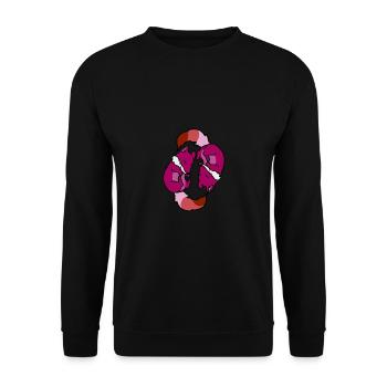 Yin Yang Renards Lesbian Pride - Sweat-shirt Unisexe - noir - Devant - Alina (178cm) & Michal (187cm)