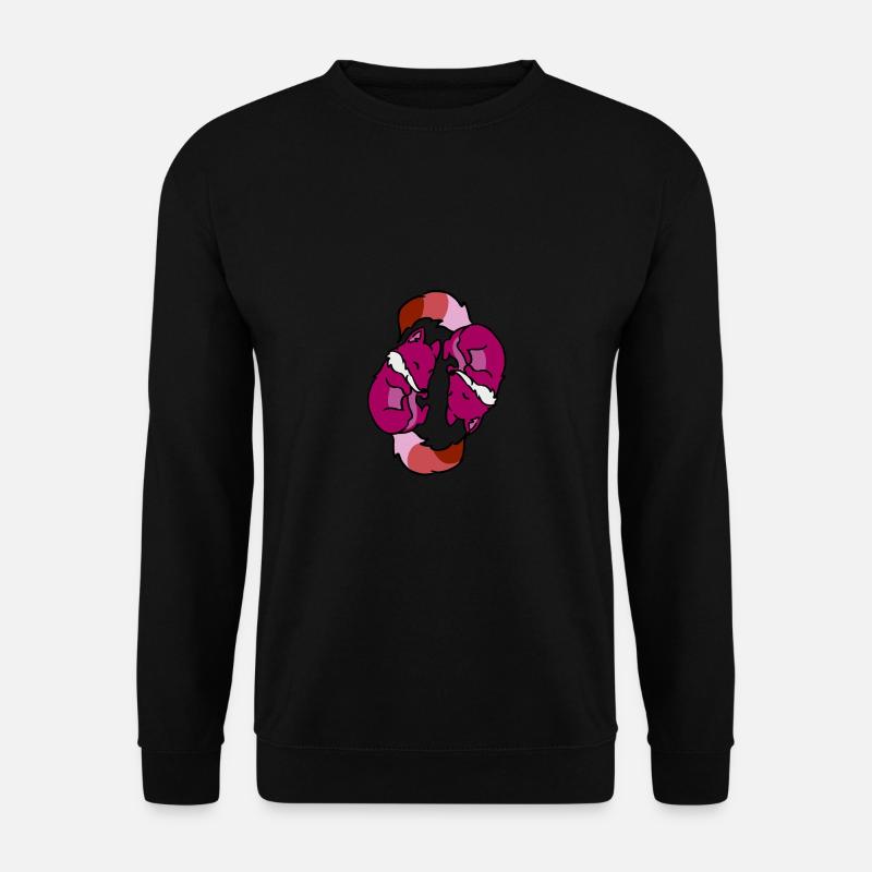 Yin Yang Foxes Lesbian Pride - Unisex Sweatshirt - black