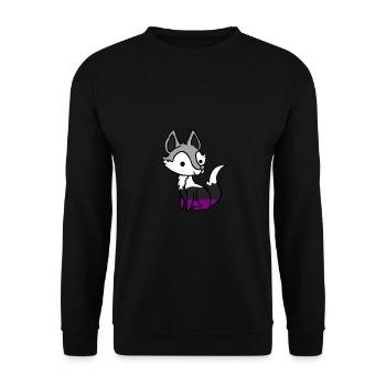 Renard asexuel Ace Pride - Sweat-shirt Unisexe - noir - Devant - Alina (178cm) & Michal (187cm)