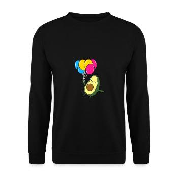 Avocado Ballon Pan Pride - Unisex Pullover - Schwarz - Vorne - Alina (178cm) & Michal (187cm)