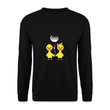 Couple de canards Ace Pride - Sweat-shirt Unisexe - noir - Devant - Alina (178cm) & Michal (187cm)
