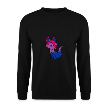 Bisexual Pride Fox Bisexual Gift - Unisex Sweatshirt - black - Front - Alina (178cm) & Michal (187cm)