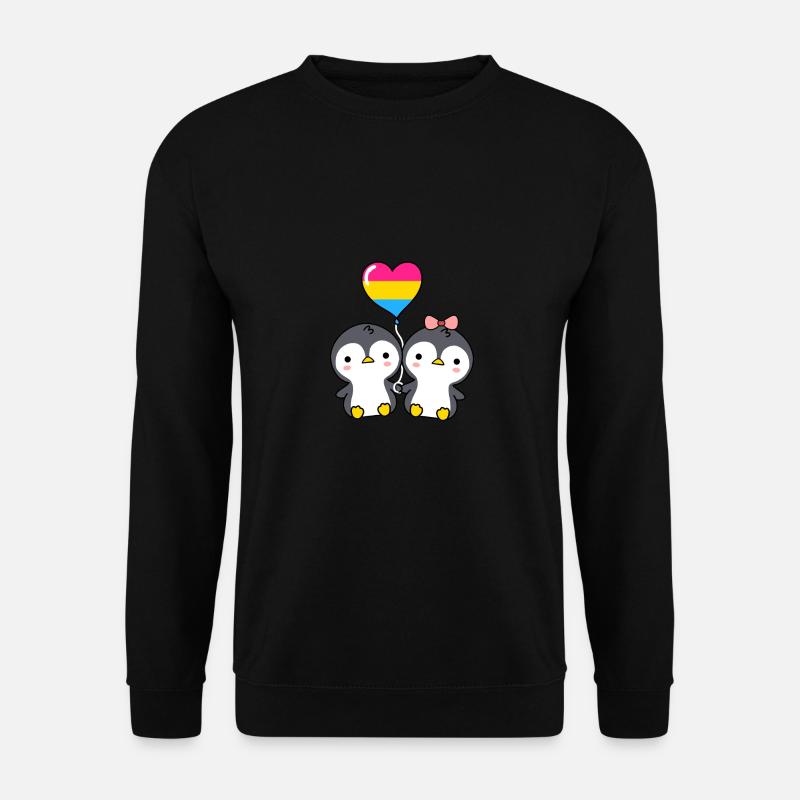 Pinguin-Paar Pan Pride - Unisex Pullover - Schwarz