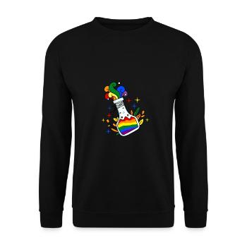 LGBT Gay Pride Potion Gay Pride - Sweat-shirt Unisexe - noir - Devant - Alina (178cm) & Michal (187cm)