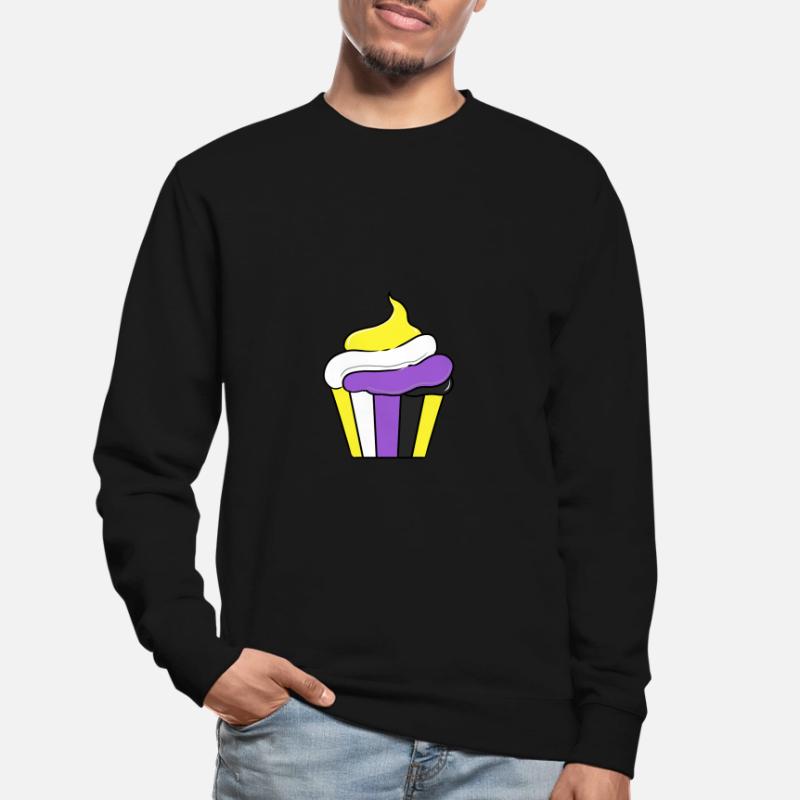 Nonbinary Cupcake Nonbinary Pride Unisex Pullover