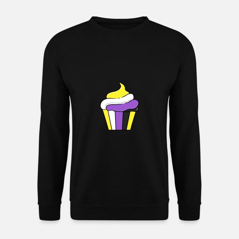 Nonbinary Cupcake Nonbinary Pride - Unisex Sweatshirt - black