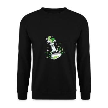 Aromantischer Trank Aromantic Pride - Unisex Pullover - Schwarz - Vorne - Alina (178cm) & Michal (187cm)