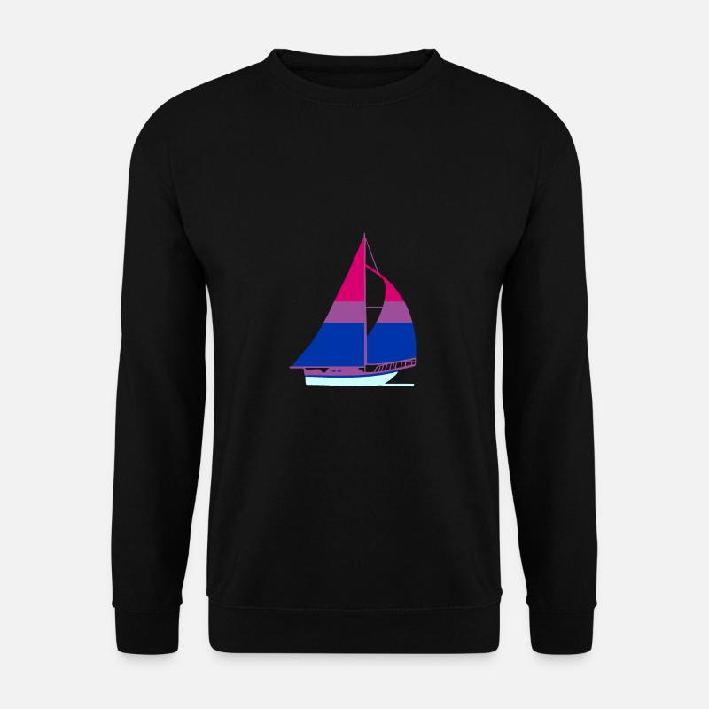 Segelboot Bisexual Pride - Unisex Pullover - Schwarz