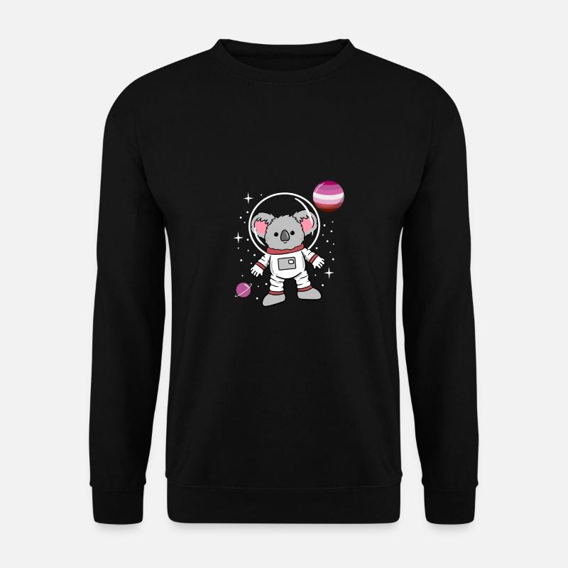 Koala Astronaut Lesbian Pride - Unisex Pullover - Schwarz