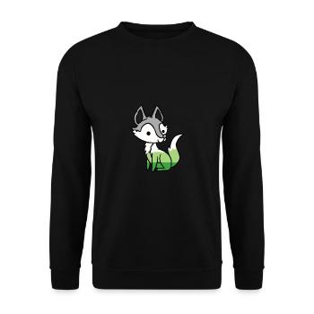 Aromantic Pride Fuchs - Unisex Pullover - Schwarz - Vorne - Alina (178cm) & Michal (187cm)