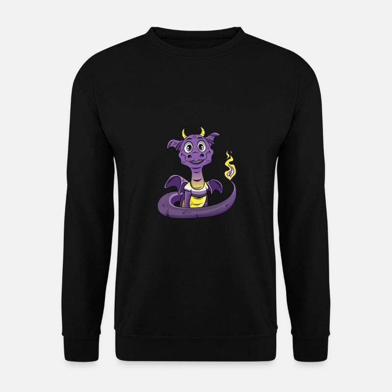 Nonbinary Pride Drache Nonbinary - Unisex Pullover - Schwarz