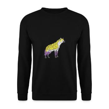 Hyena Non-binary pride Nonbinary Pride - Unisex Sweatshirt - black - Front - Alina (178cm) & Michal (187cm)