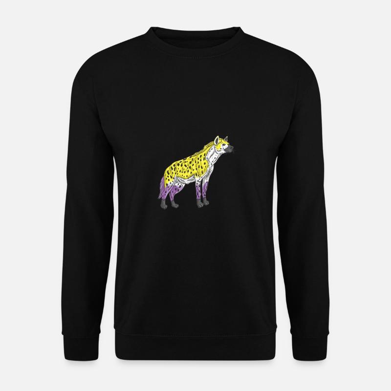 Hyäne Nicht binäres Stolz Nonbinary Pride - Unisex Pullover - Schwarz