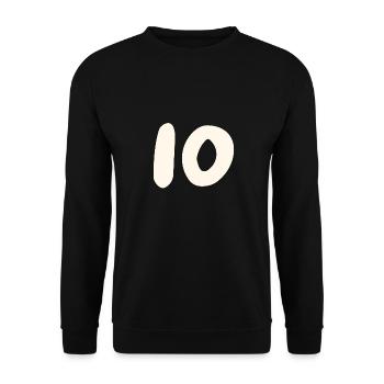 10 - Unisex Pullover - Schwarz - Vorne - Alina (178cm) & Michal (187cm)