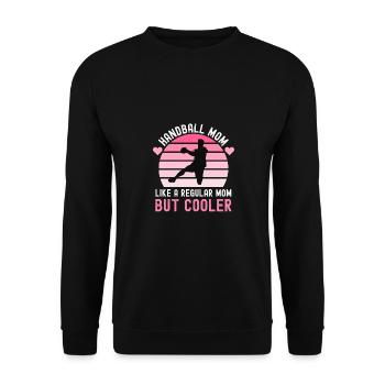 Handball mom like a regular mom but cool mom - Unisex Sweatshirt - black - Front - Alina (178cm) & Michal (187cm)