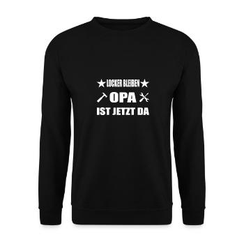 Opa - Unisex Pullover - Schwarz - Vorne - Alina (178cm) & Michal (187cm)