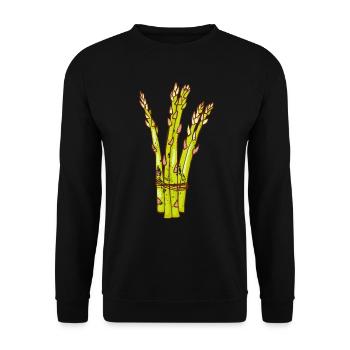 Asperges de style grunge vintage rétro - Sweat-shirt Unisexe - noir - Devant - Alina (178cm) & Michal (187cm)