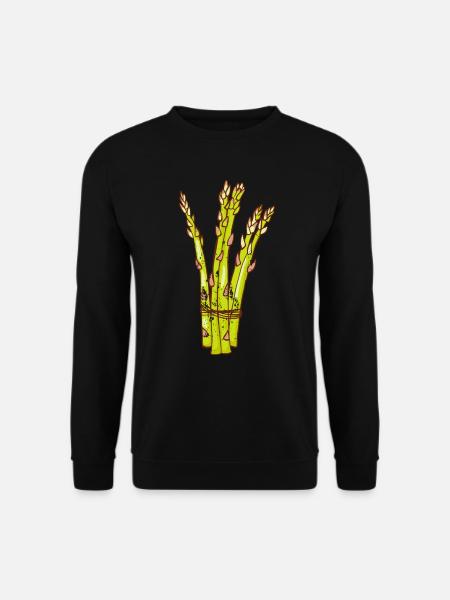 Retro Vintage Grunge Style Spargel - Unisex Pullover - Schwarz