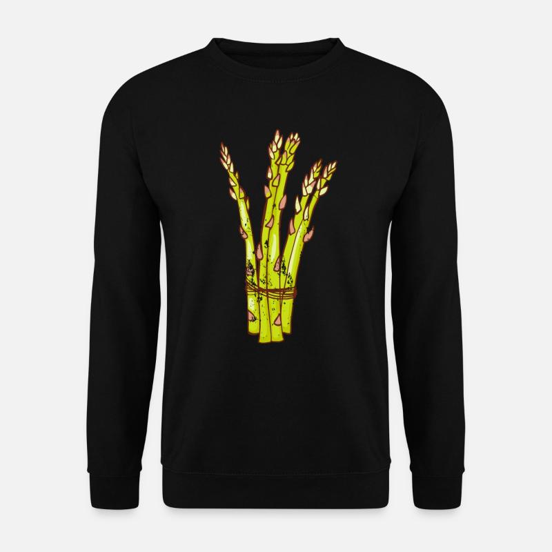 Retro Vintage Grunge Style Spargel - Unisex Pullover - Schwarz