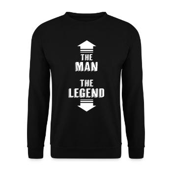L'homme - la légende - Sweat-shirt Unisexe - noir - Devant - Alina (178cm) & Michal (187cm)