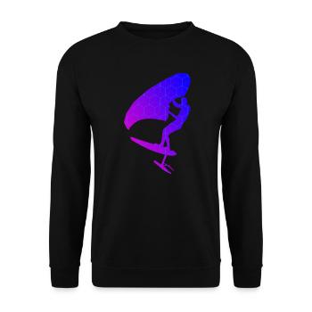 foilwing wingsurfen hydrofoil wingsurf Herren - Unisex Pullover - Schwarz - Vorne - Alina (178cm) & Michal (187cm)