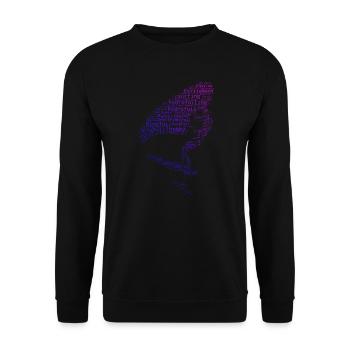 Ladies wingfoil foilwing wingsurf wingsurf - Unisex Sweatshirt - black - Front - Alina (178cm) & Michal (187cm)
