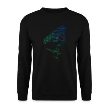 wingsurfing foilwing men wingsurf women - Unisex Sweatshirt - black - Front - Alina (178cm) & Michal (187cm)