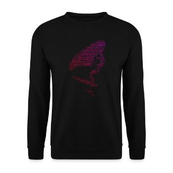 Men's wingsurf hydrofoil wingsurfen foilwing - Unisex Sweatshirt - black - Front - Alina (178cm) & Michal (187cm)