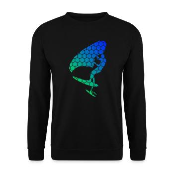 wingsurf hydrofoil wingsurfing men women - Unisex Sweatshirt - black - Front - Alina (178cm) & Michal (187cm)