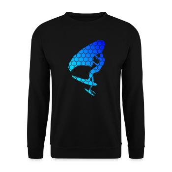 Men's wingsurf women wingfoil hydrofoil wingsurfe - Unisex Sweatshirt - black - Front - Alina (178cm) & Michal (187cm)