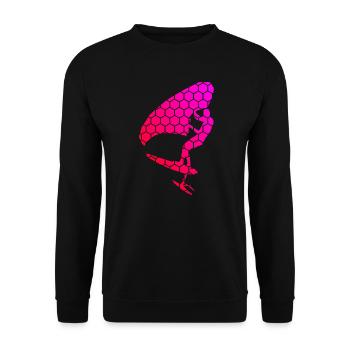 hydrofoil wingsurf wingsurfen foilwing Herren - Unisex Pullover - Schwarz - Vorne - Alina (178cm) & Michal (187cm)