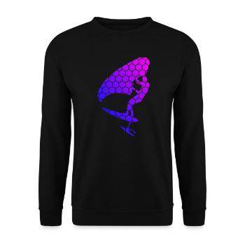 wingsurfing men women hydrofoil wingsurf - Unisex Sweatshirt - black - Front - Alina (178cm) & Michal (187cm)
