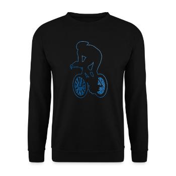 Rennradfahren Roadbike Rennradfahrer Herren - Unisex Pullover - Schwarz - Vorne - Alina (178cm) & Michal (187cm)