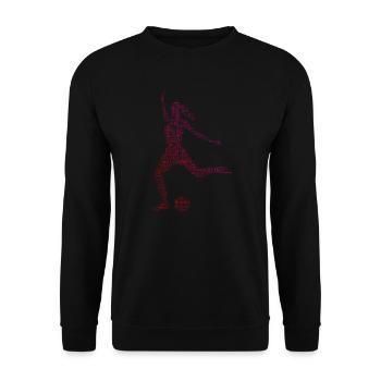 Men's Women's Football Football Football Matches - Unisex Sweatshirt - black - Front - Alina (178cm) & Michal (187cm)